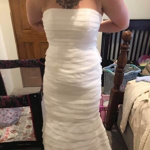 Wedding dress bridesmaid dress bouquet